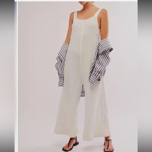 Free People Pants - Free People FP One Callie One-Piece Jumpsuit – Size Large white/off white)